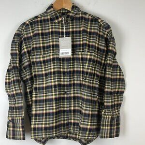EVERLANE • The Boxy Flannel Long Sleeve Button-Down Shirt Size Extra Small